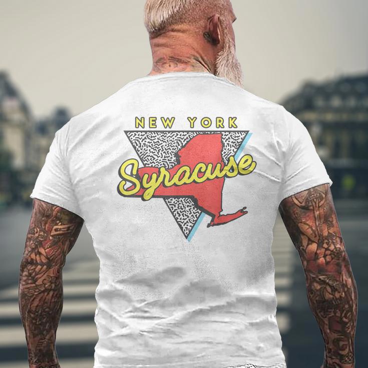 Syracuse New YorkVintage Triangle Men's T-shirt Back Print Gifts for Old Men