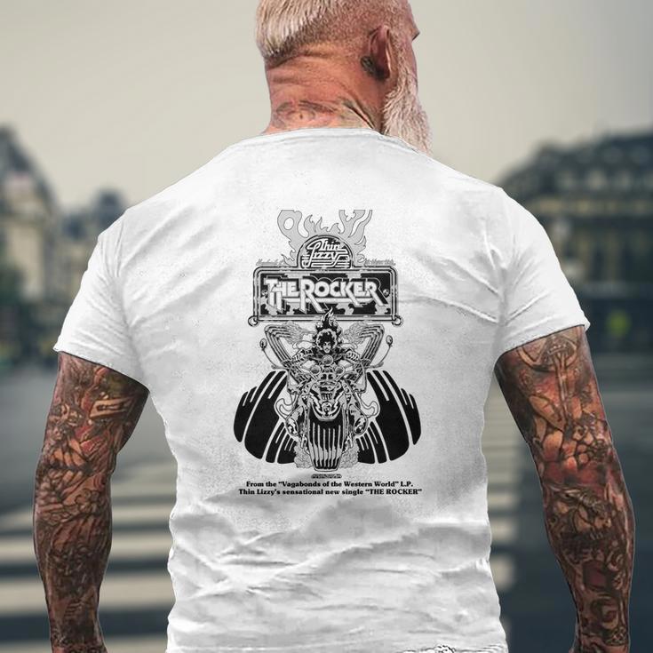 T-shirt imprimé au dos The Rocker Ailes & Couronne, Style Rock & Moto Cadeaux pour les vieillards