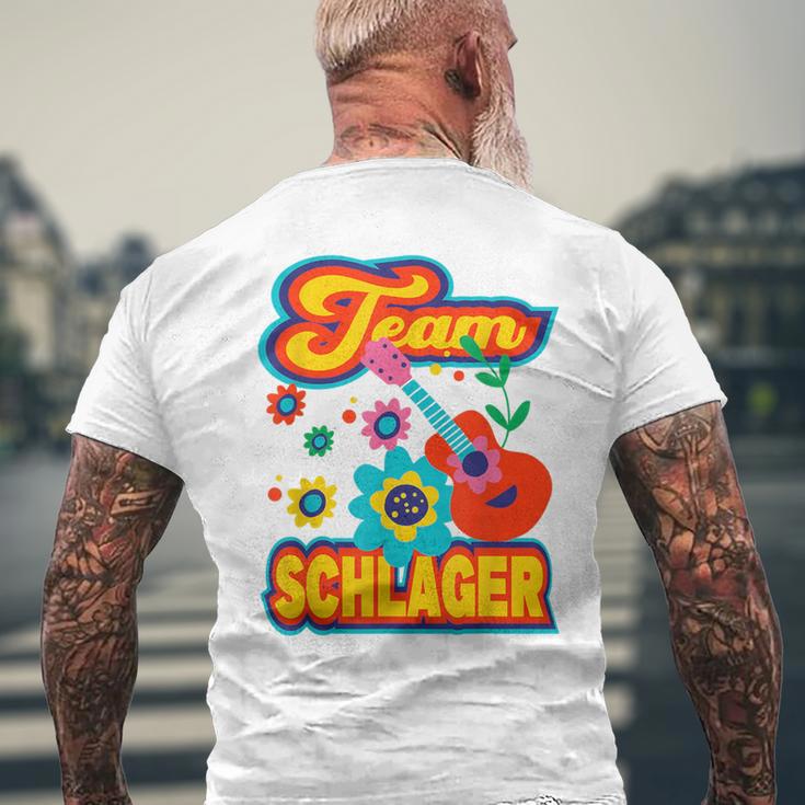 Team Schlager Partner Schlageroutfit Schlagerfan Costume Fan Gray T-Shirt mit Rückendruck Geschenke für alte Männer