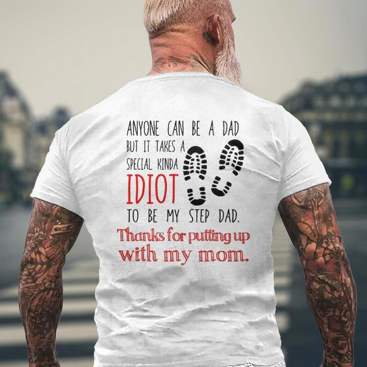 Thank You Stepdad Stepfather From Daughter Mens Back Print T-shirt Gifts for Old Men