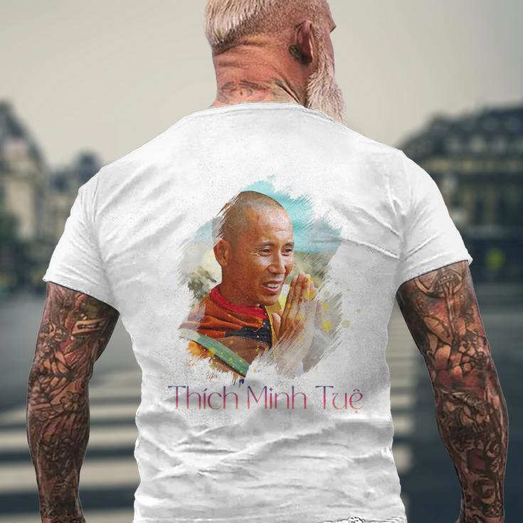 Thich Minh Tue Su Thay Vietnam Monk Buddhist Spiritual Men's T-shirt Back Print Gifts for Old Men