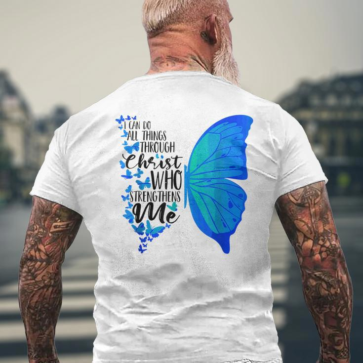 I Can Do All Things Through Christ Who Strengthens V2 Mens Back Print T-shirt Gifts for Old Men