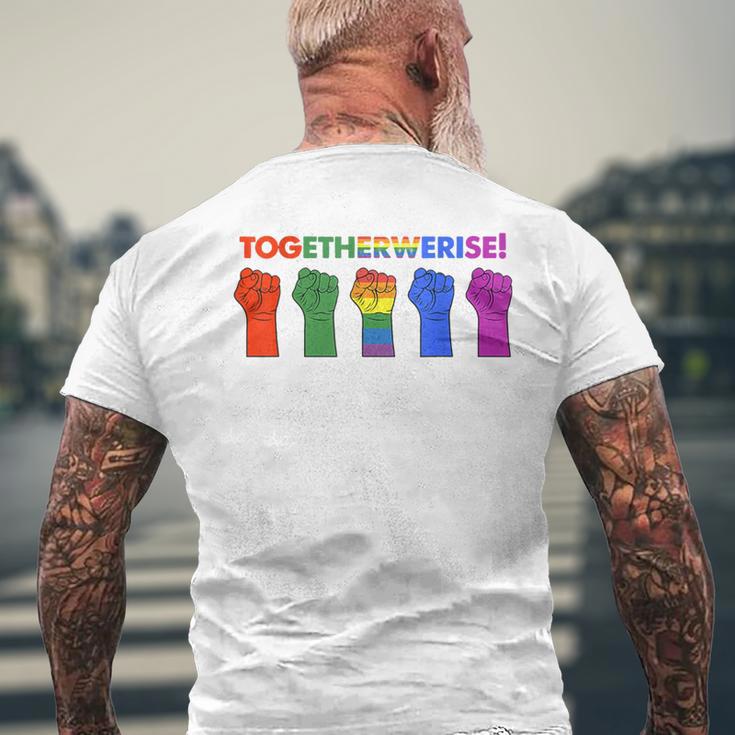 Together We Rise The First Pride Was A Riot Lgbt Pride Men's T-shirt Back Print Gifts for Old Men