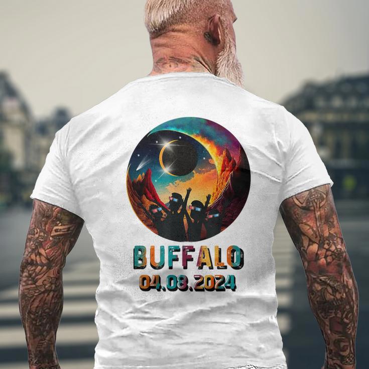 Total Solar Eclipse 2024 Totality Buffalo Men's T-shirt Back Print Gifts for Old Men