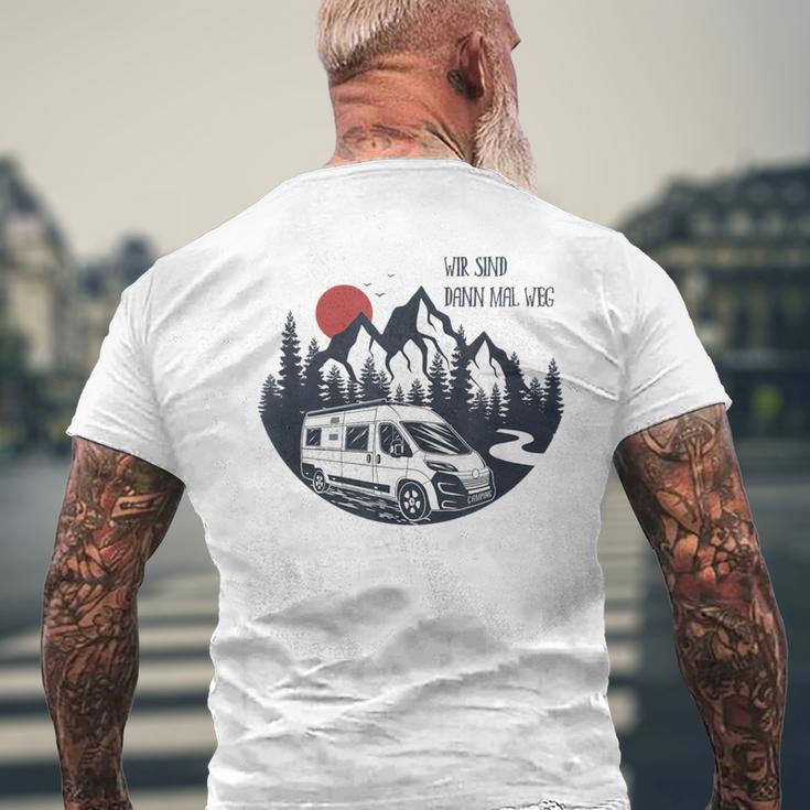 Transit Car Camping Wir Sind Dann Mal Weg T-Shirt mit Rückendruck Geschenke für alte Männer