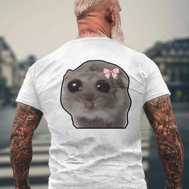 Trauriger Hamster Meme Trauriger Hamster T-Shirt mit Rückendruck Geschenke für alte Männer