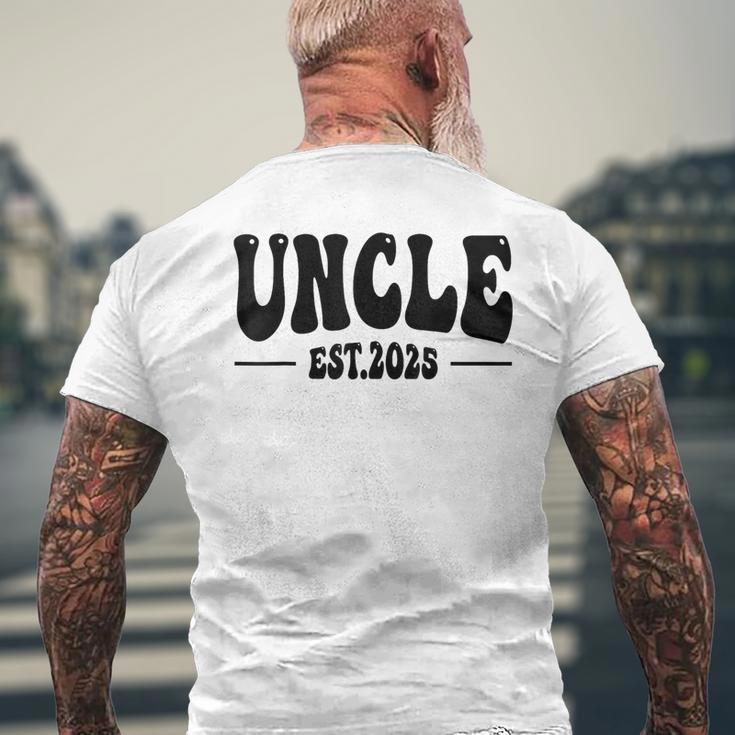 Uncle Est 2025 New Born Pregnancy Announcement Father's Day Men's T-shirt Back Print Gifts for Old Men