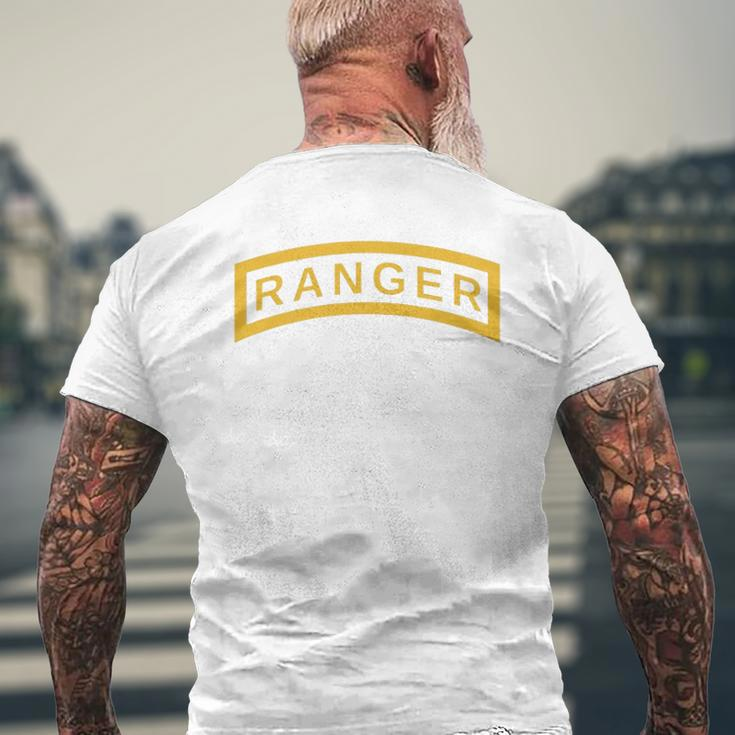 Us Army Ranger Yellow Tab Vintage Airborne Veteran Soldier Mens Back Print T-shirt Gifts for Old Men