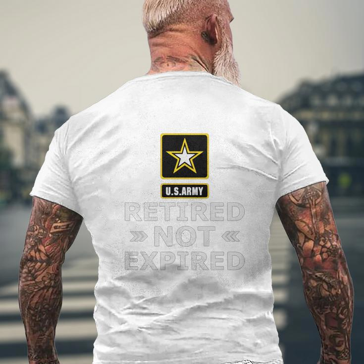 Us Army Retired Not Expired Mens Back Print T-shirt Gifts for Old Men