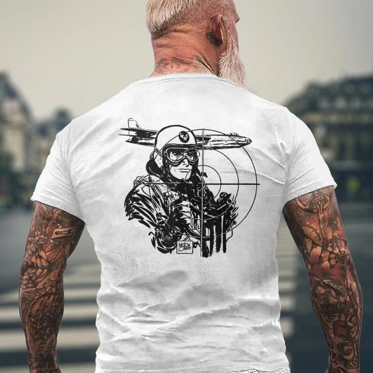 Usa Ww2 Vintage Wwii Military Pilot -World War 2 Bomber Men's T-shirt Back Print Gifts for Old Men