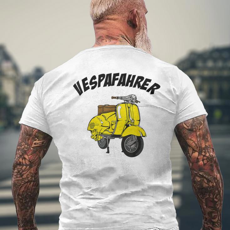 Vespa Driver Vesparoller Scooter From Italy Retro Cult T-Shirt mit Rückendruck Geschenke für alte Männer