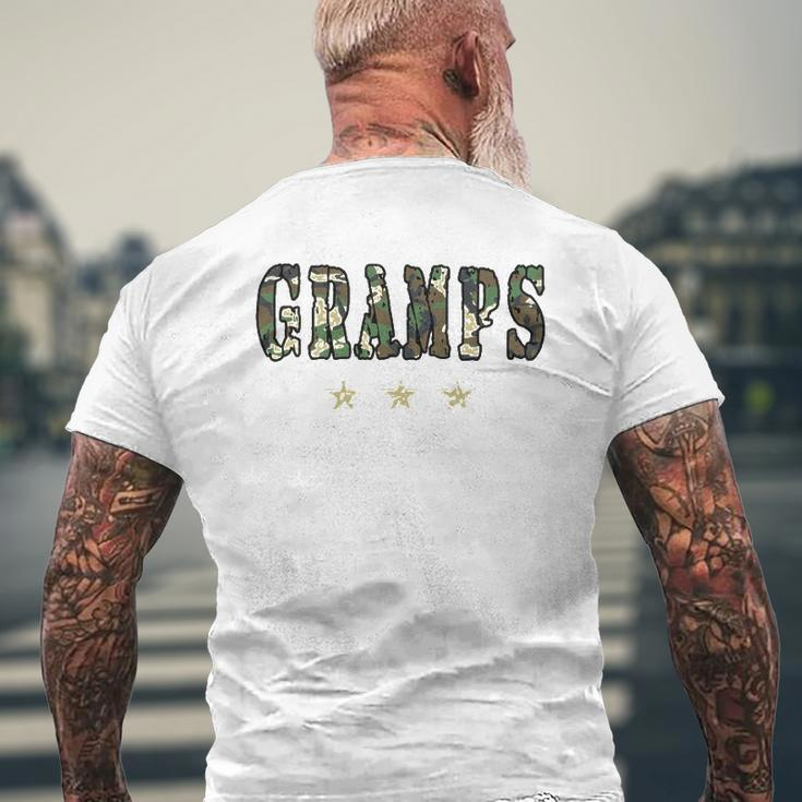 Vietnam War Veteran Gramps Grandpa Camo Proud Father Mens Back Print T-shirt Gifts for Old Men