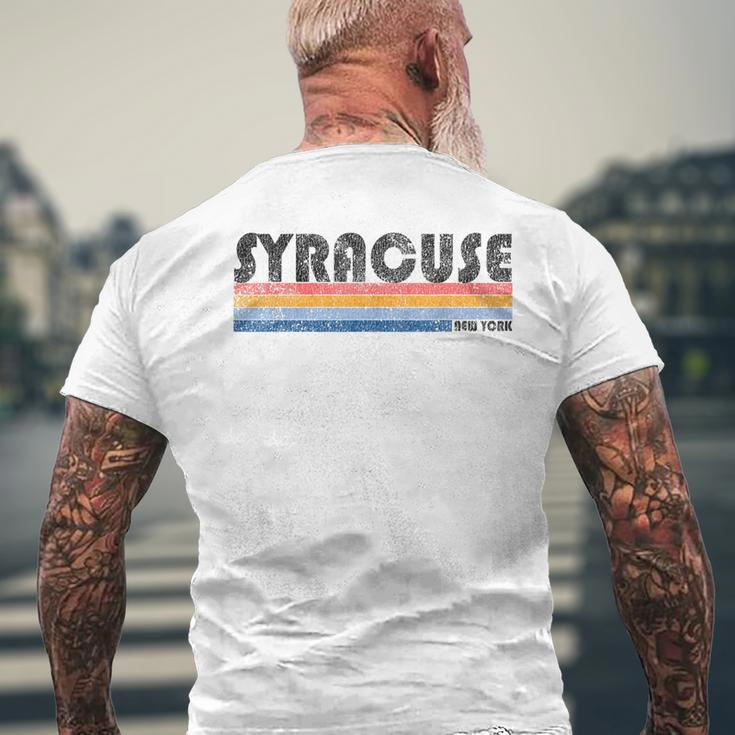 Vintage 1980S Style Syracuse New York Men's T-shirt Back Print Gifts for Old Men