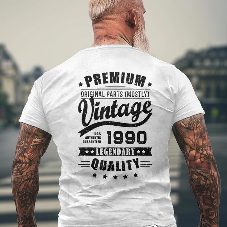 Vintage 1990For Retro 1990 Birthday Men's T-shirt Back Print Gifts for Old Men