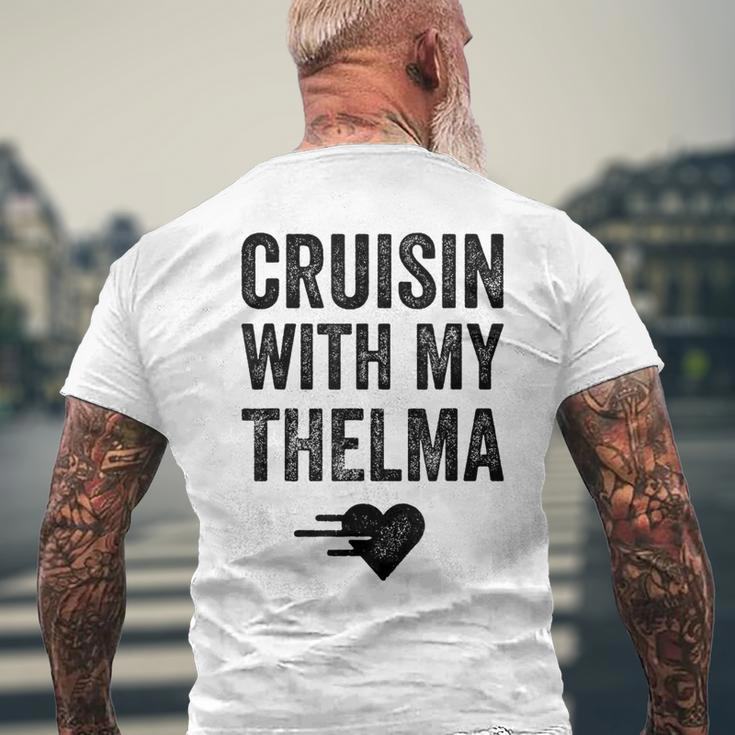 Vintage Cruisin With My Thelma For Close Friends Men's T-shirt Back Print Gifts for Old Men