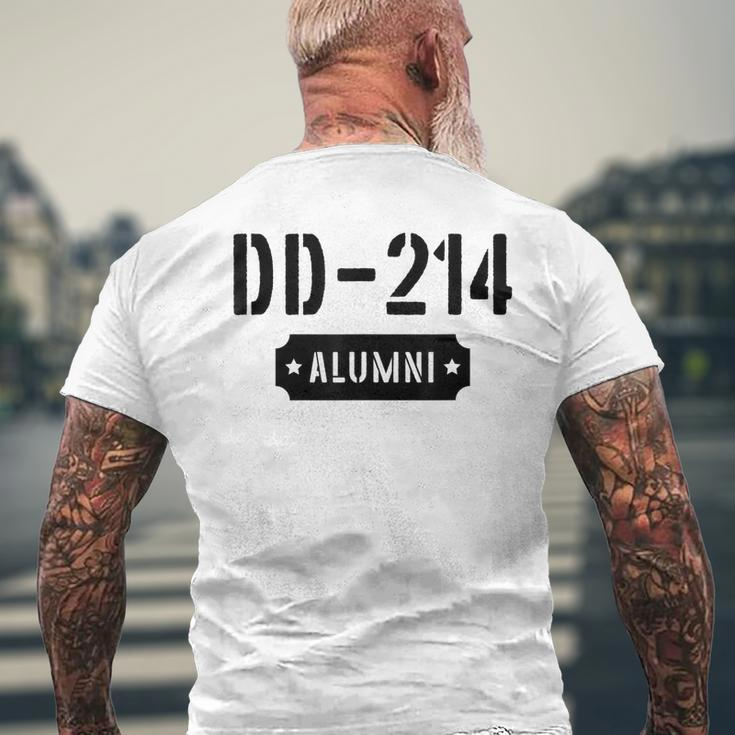 Vintage Dd-214 Alumni Us Military Veteran Mens Back Print T-shirt Gifts for Old Men