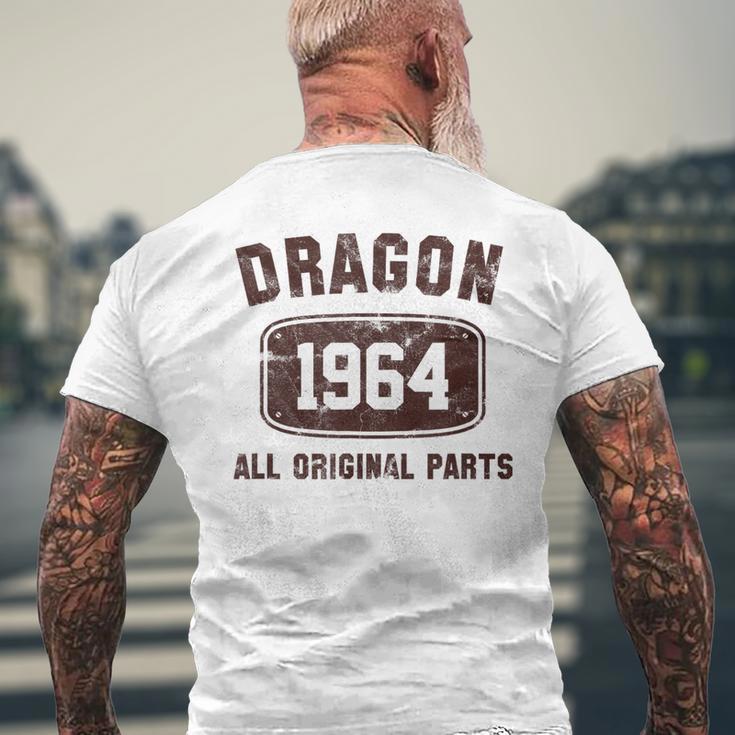 Vintage Dragon Born In 1964 Chinese Year Of The Dragon Bday Men's T-shirt Back Print Gifts for Old Men