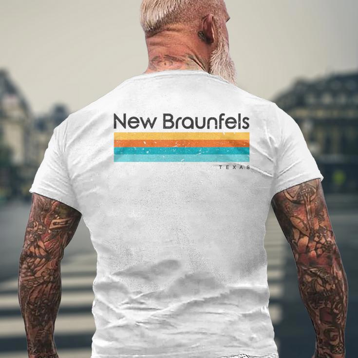 Vintage New Braunfels Tx Texas Usa Retro Men's T-shirt Back Print Gifts for Old Men