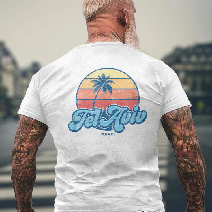 Vintage Tel Aviv Israel Classic 70S Retro Surfer Men's T-shirt Back Print Gifts for Old Men