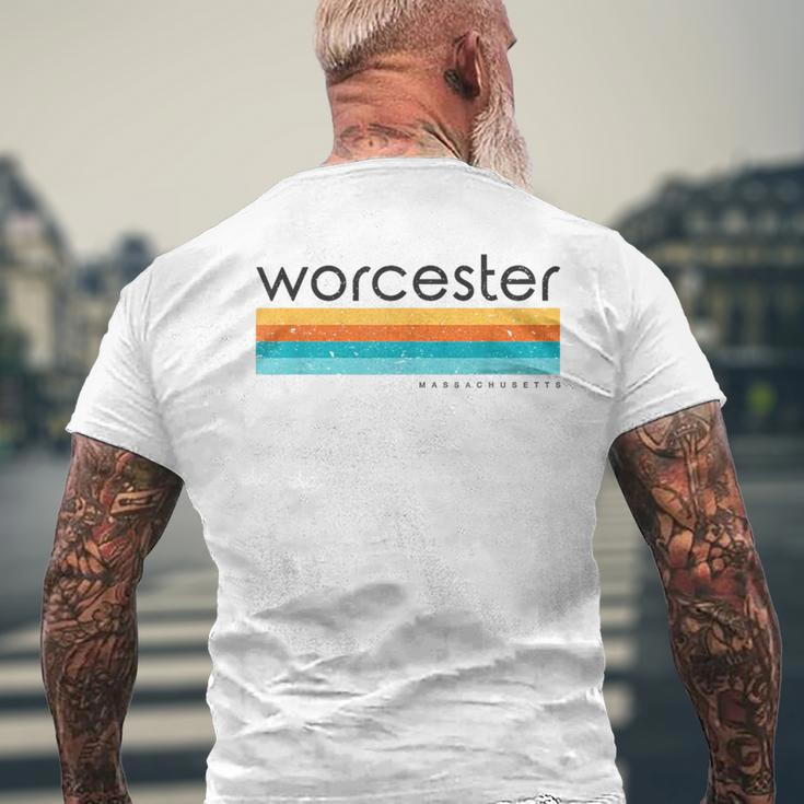 Vintage Worcester Massachusetts Ma Retro Men's T-shirt Back Print Gifts for Old Men