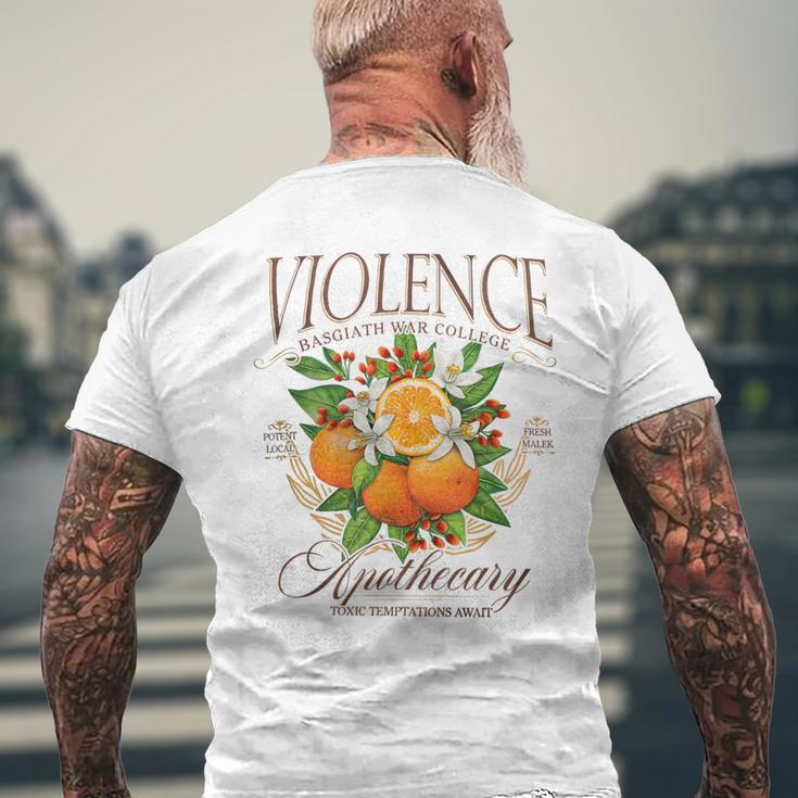 Violet Apothecary Basgiath War College Fourth Wing Bookish Men's T-shirt Back Print Gifts for Old Men