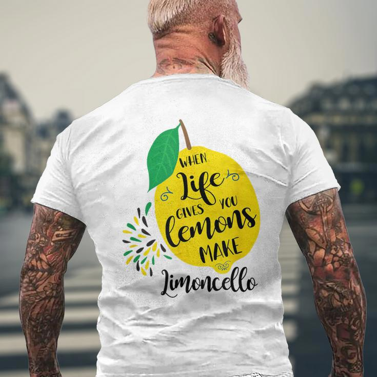 Wenn Das Leben Dir Zitronen Gibt Macht Limoncello Positive S T-Shirt mit Rückendruck Geschenke für alte Männer
