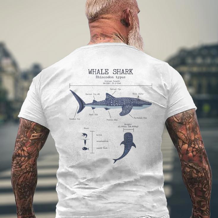 Whale Shark Anatomy Herren Damen Kinder Walhai T-Shirt mit Rückendruck Geschenke für alte Männer