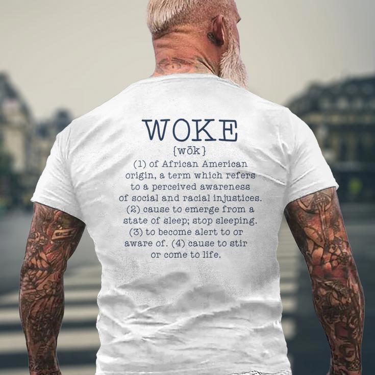 Woke Protest Equality Human Rights Black Lives Matter Stay Men's T-shirt Back Print Gifts for Old Men