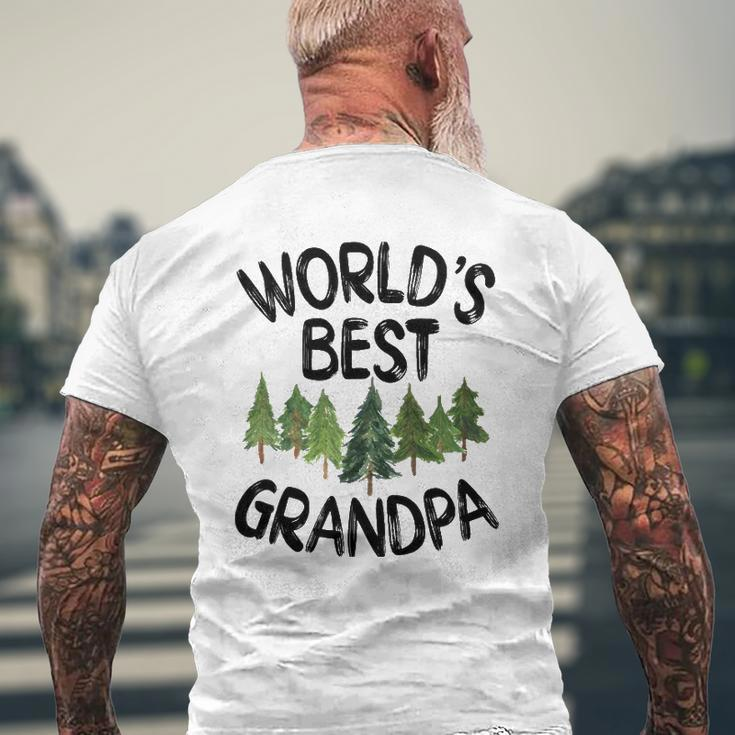 World's Best Grandpa Cute Outdoorsman Father's Day Mens Back Print T-shirt Gifts for Old Men