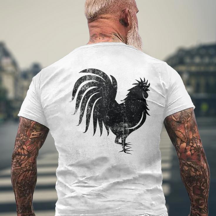 Year Of The Rooster Horoscope Vintage Distressed Men's T-shirt Back Print Gifts for Old Men