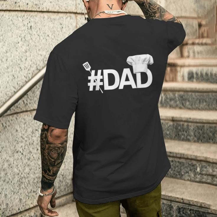1 Daddy Number One Cooking Dad For Fathers Day Mens Men's T-shirt Back Print Gifts for Him