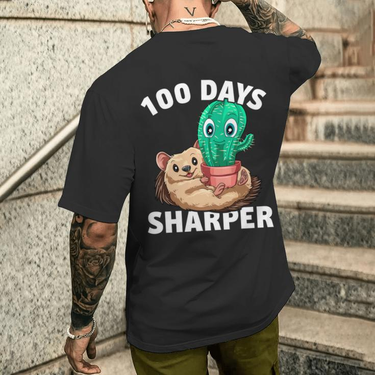 100 Tage Schärfer Kaktus 100 Tage Schärfer 100 Schultag T-Shirt mit Rückendruck Geschenke für Ihn
