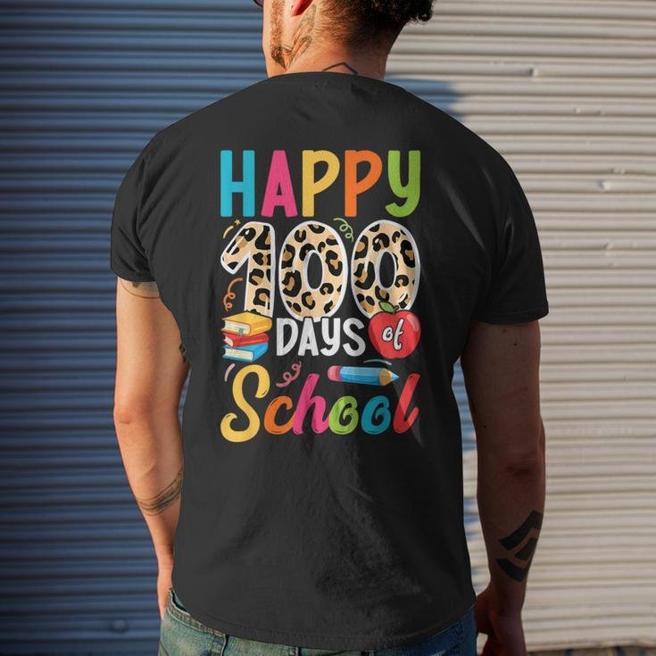 100Th Day Of School Boys Girls Happy 100 Days Of School Men's T-shirt Back Print Gifts for Him