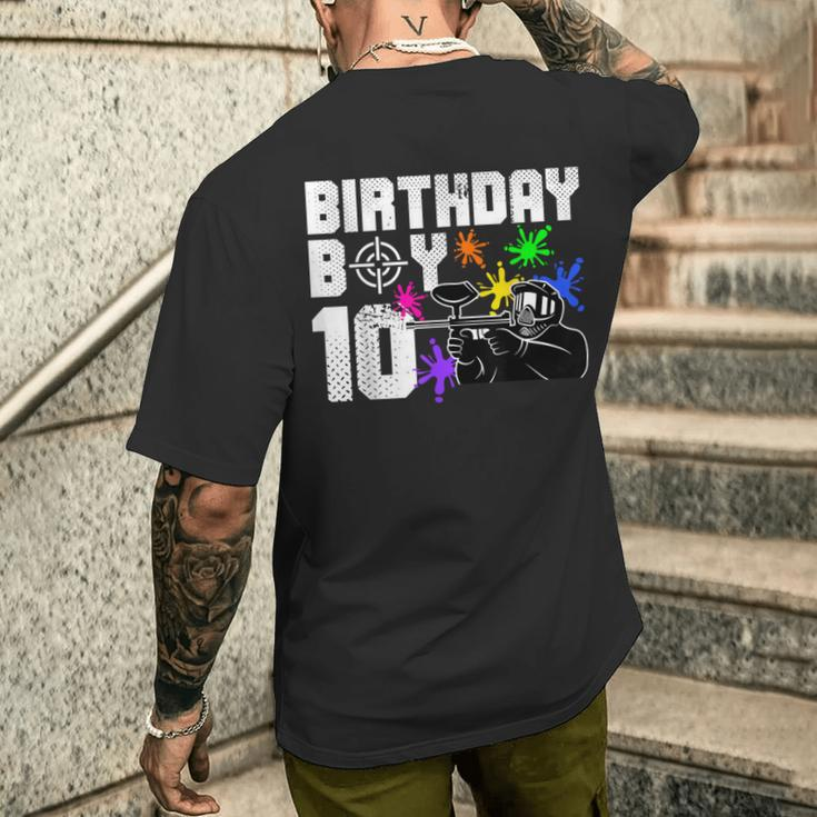 10Th Birthday Paintball Outdoor Sport 10 Year Old Men's T-shirt Back Print Gifts for Him