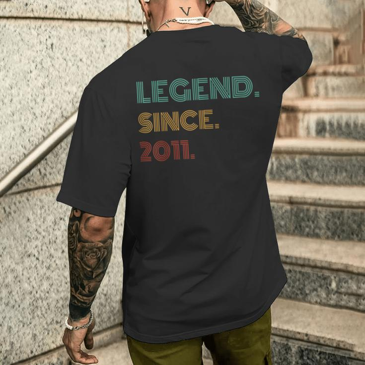 13 Years Old Legend Since 2011 13Th Birthday Men's T-shirt Back Print Gifts for Him