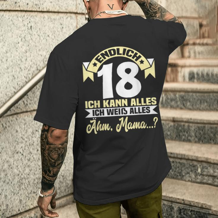 18 Geburtstag Geburtstagsgeschenk Lustiger Spruch T-Shirt mit Rückendruck Geschenke für Ihn