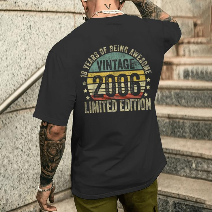 18 Year Old Vintage 2006 Limited Edition 18Th Birthday Men's T-shirt Back Print Gifts for Him