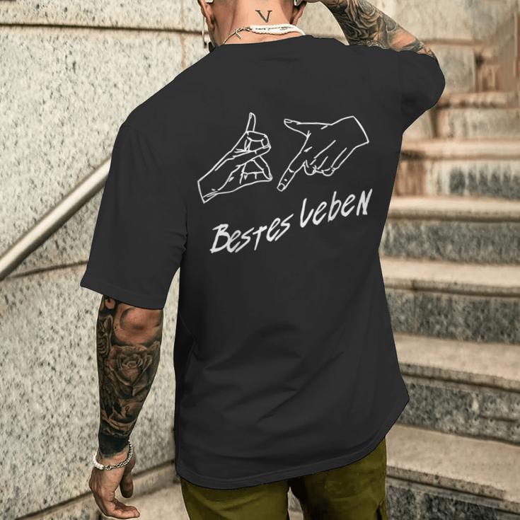 187 Best Life Hand Sign T-Shirt mit Rückendruck Geschenke für Ihn