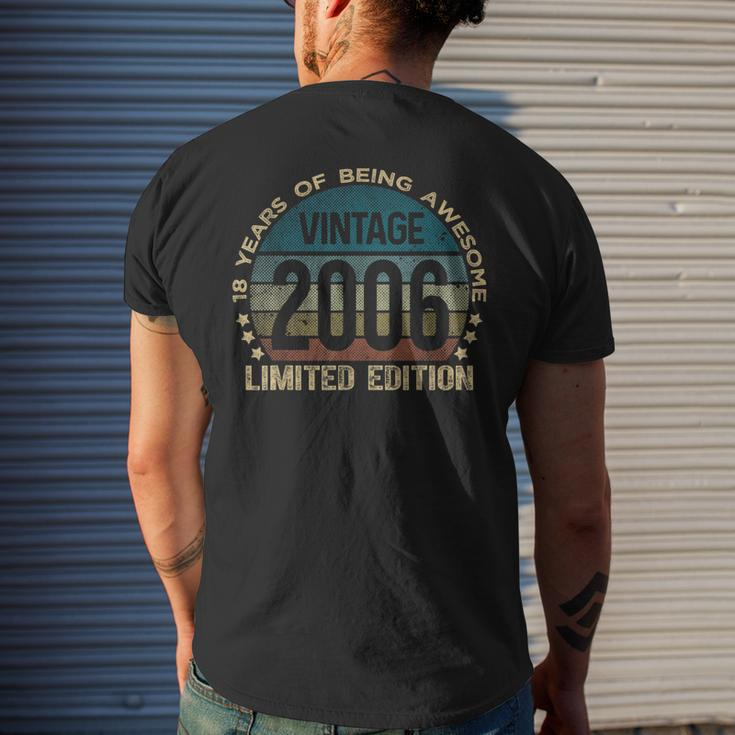 18Th Birthday 18 Year Old Vintage 2006 Limited Edition Men's T-shirt Back Print Gifts for Him