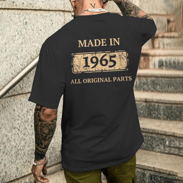 1965 Vintage Birthday Made In 1965 Best Birth Year Bday Men s T shirt Back Print Monsterry