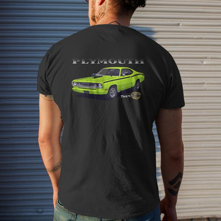 1970 Plymouth Duster Two Sided Mens Back Print T-shirt Gifts for Him