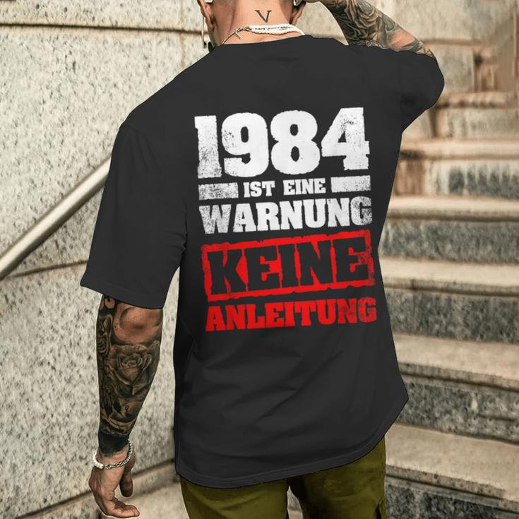 1984 Ist Eine Warnung Keine Inleitung T-Shirt mit Rückendruck Geschenke für Ihn