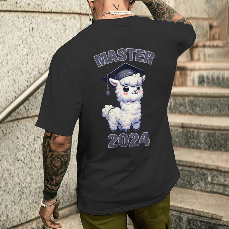 2024 Master Abschluss Studium Für Absolvent Masterabschluss T-Shirt mit Rückendruck Geschenke für Ihn