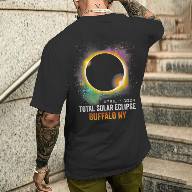 2024 Solar Eclipse Buffalo Ny Usa Totality April 8 2024 Men's T-shirt Back Print Gifts for Him