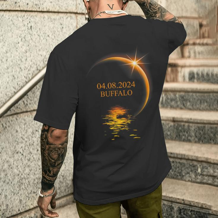 2024 Solar Eclipse Buffalo Usa Totality Men's T-shirt Back Print Gifts for Him
