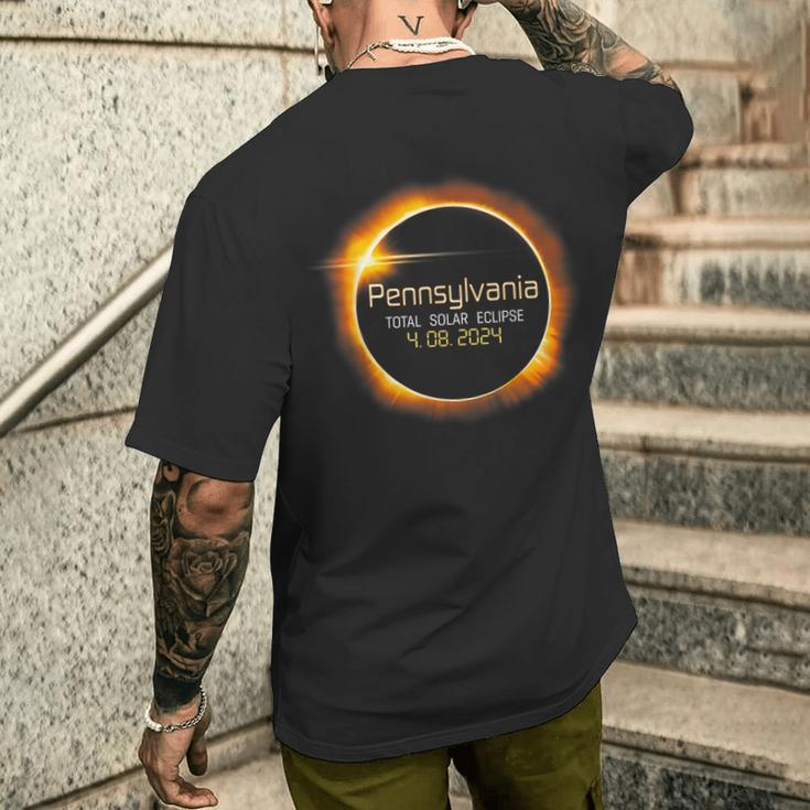 2024 Solar Eclipse Pennsylvania Usa Totality Men's T-shirt Back Print Gifts for Him