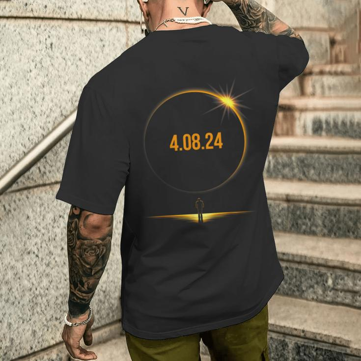 2024 Total Solar Eclipse America Totality April 8 2024 Men's T-shirt Back Print Gifts for Him