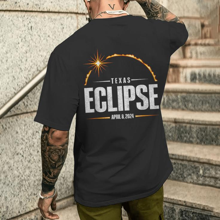 2024 Total Solar Eclipse Texas Total Eclipse 2024 Men's T-shirt Back Print Gifts for Him