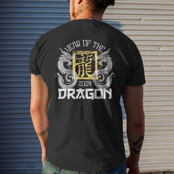 2024 Year Of The Dragon Chinese Zodiac Chinese New Year Men's T-shirt Back Print Gifts for Him