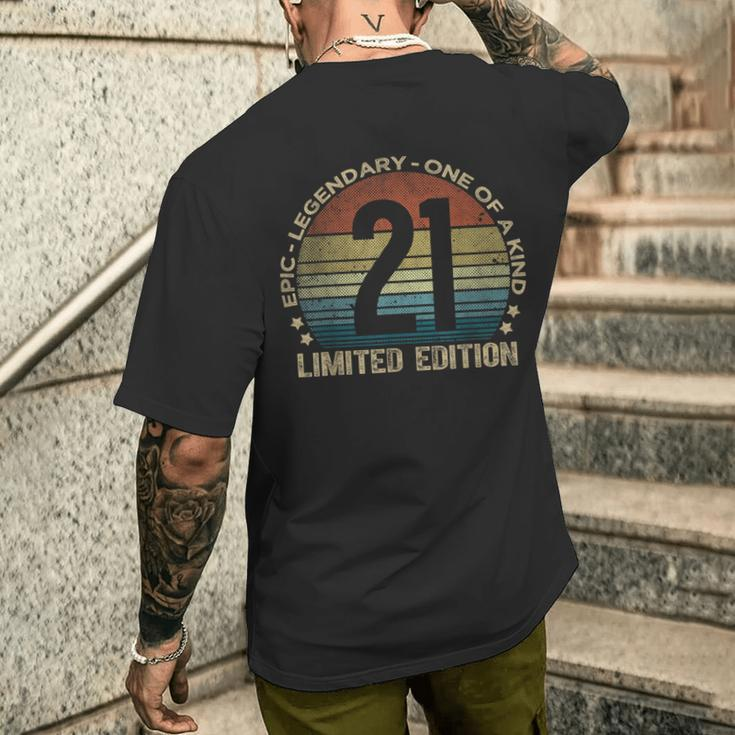 21 Year Old Limited Edition Vintage 21St Birthday Men's T-shirt Back Print Gifts for Him